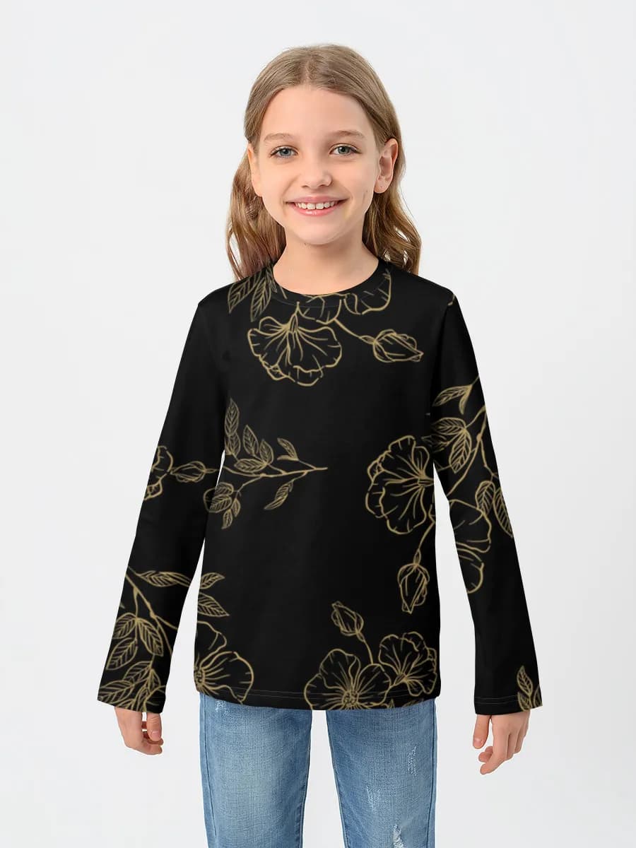 Children's cotton long sleeve shirt