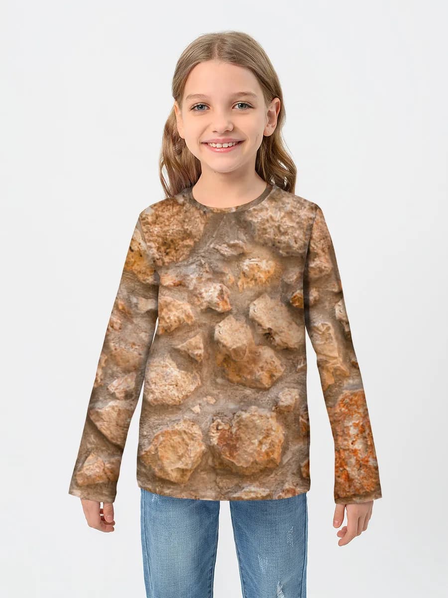 Children's cotton long sleeve shirt