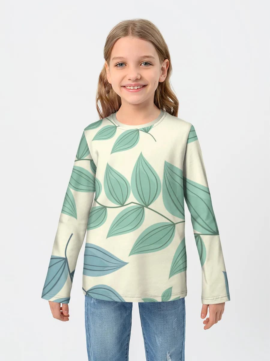 Children's cotton long sleeve shirt
