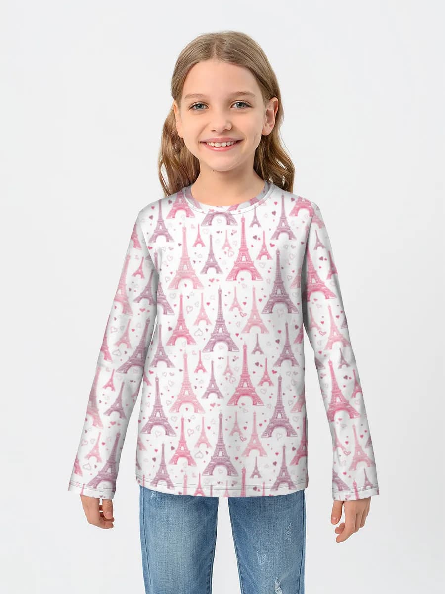 Children's cotton long sleeve shirt