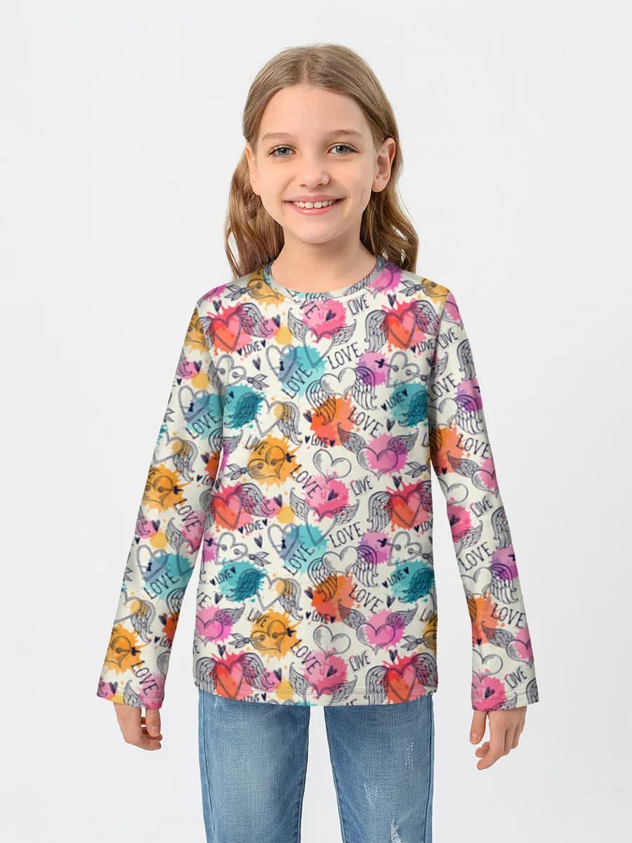 Children's cotton long sleeve shirt