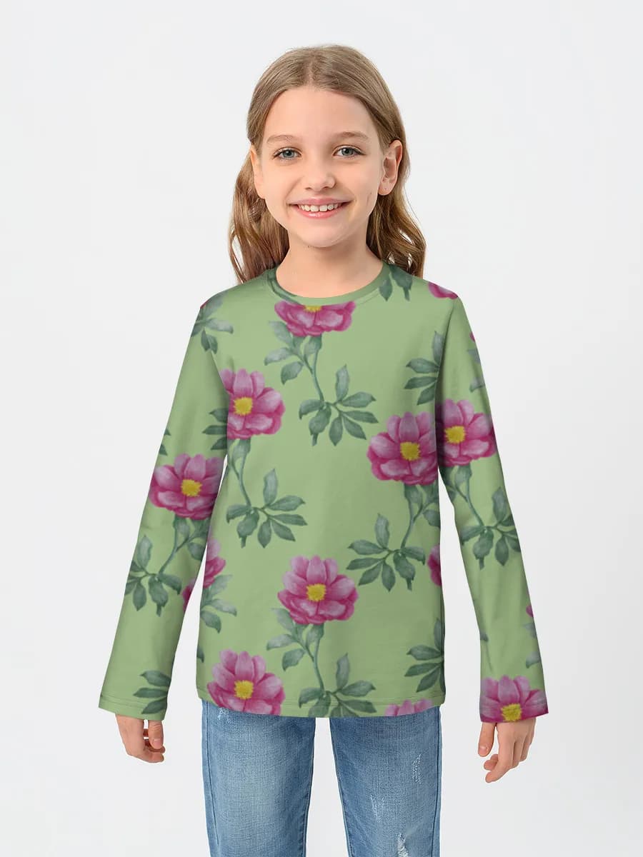 Children's cotton long sleeve shirt