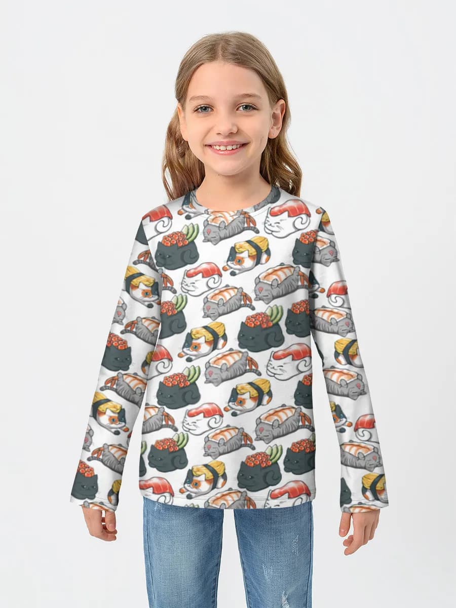 Children's cotton long sleeve shirt