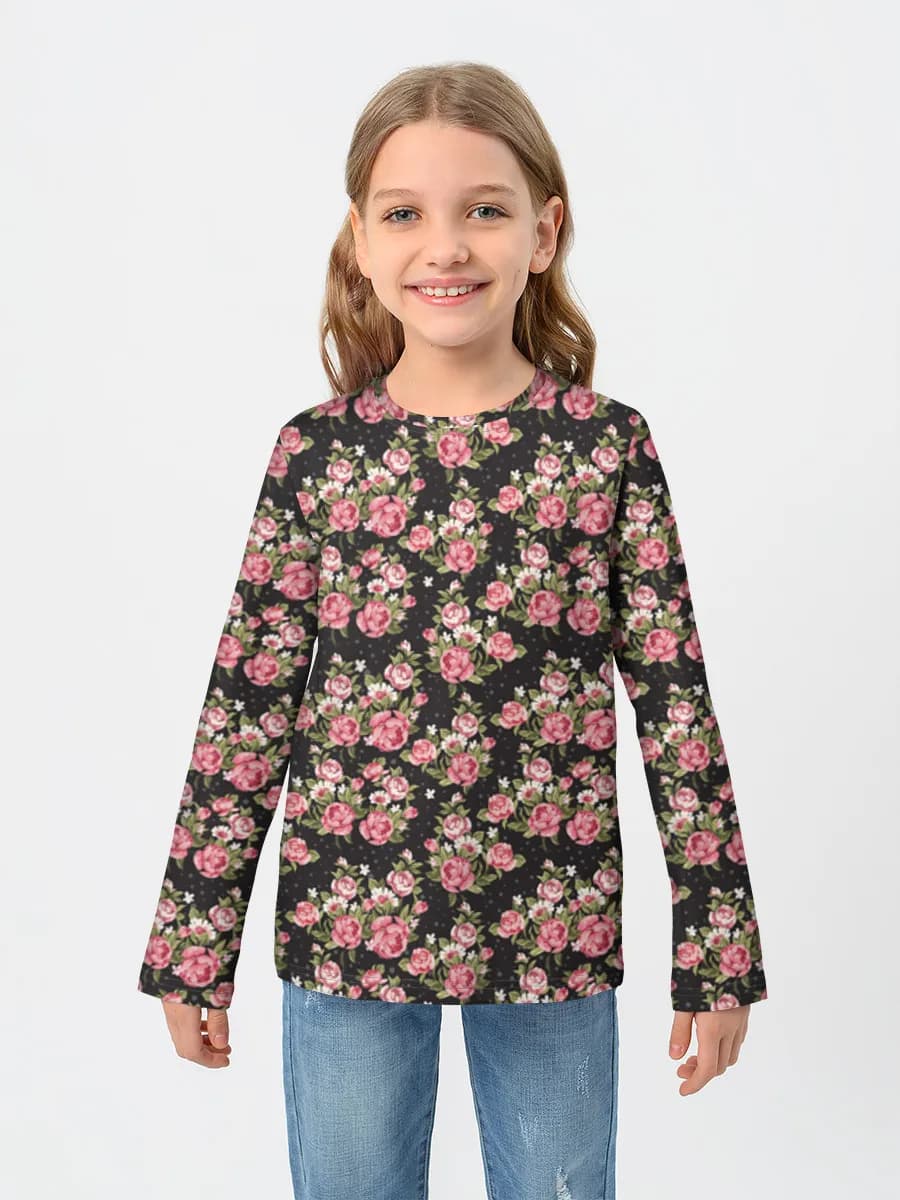 Children's cotton long sleeve shirt
