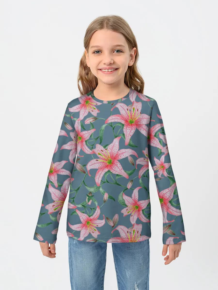 Children's cotton long sleeve shirt