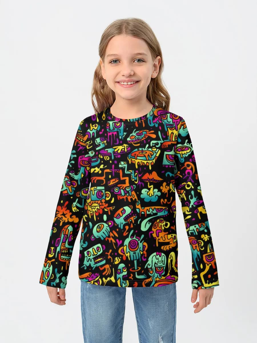 Children's cotton long sleeve shirt