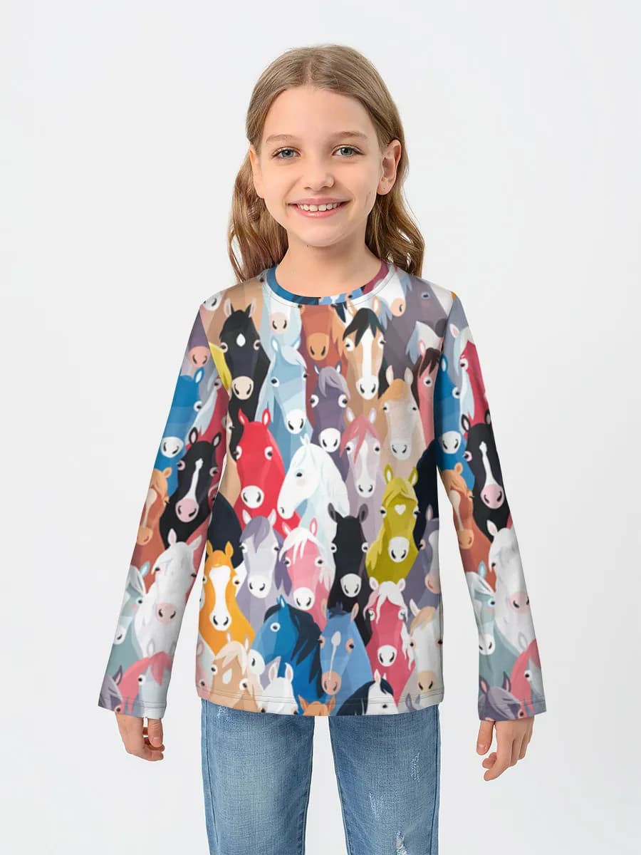 Children's cotton long sleeve shirt