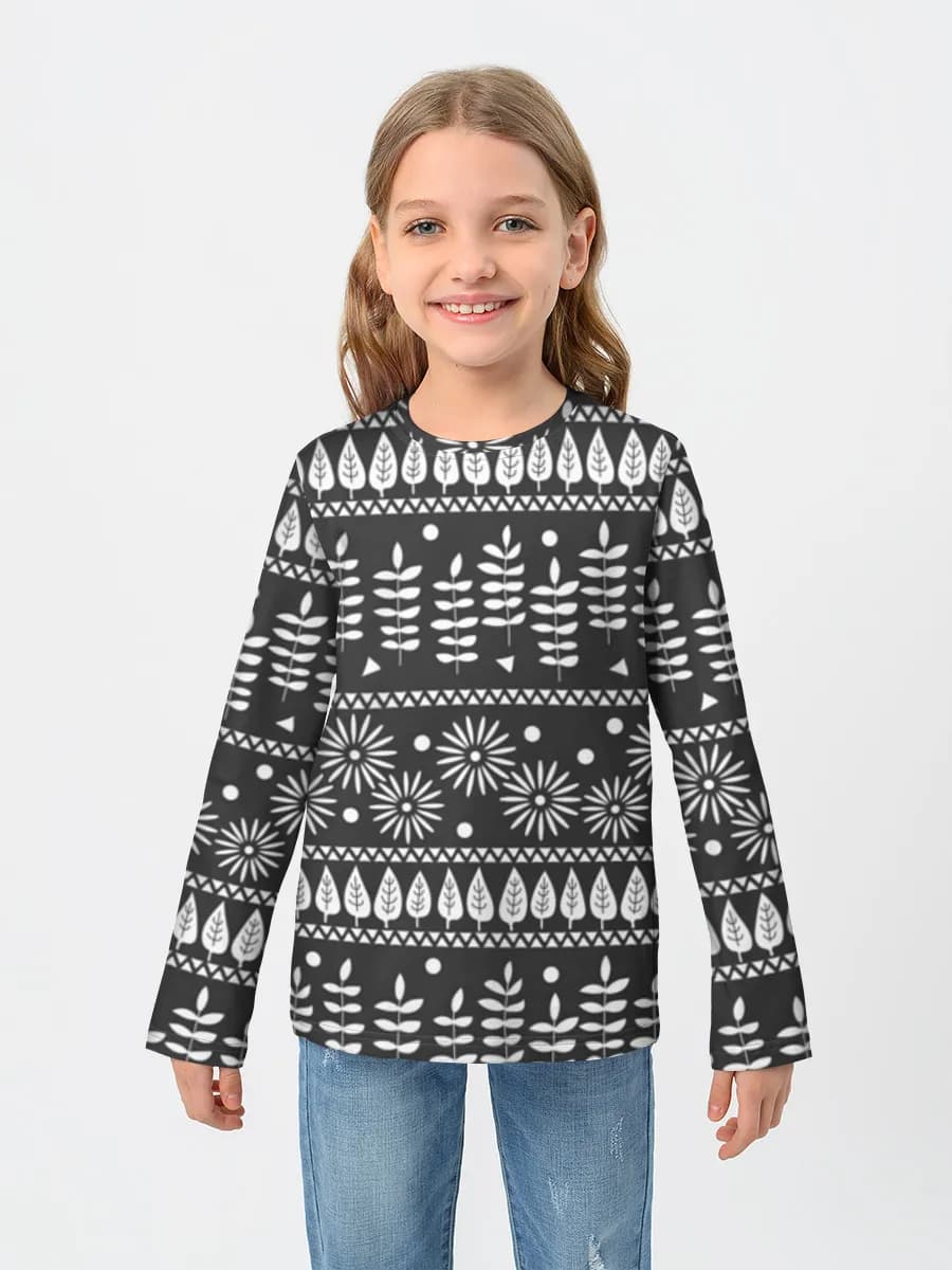 Children's cotton long sleeve shirt