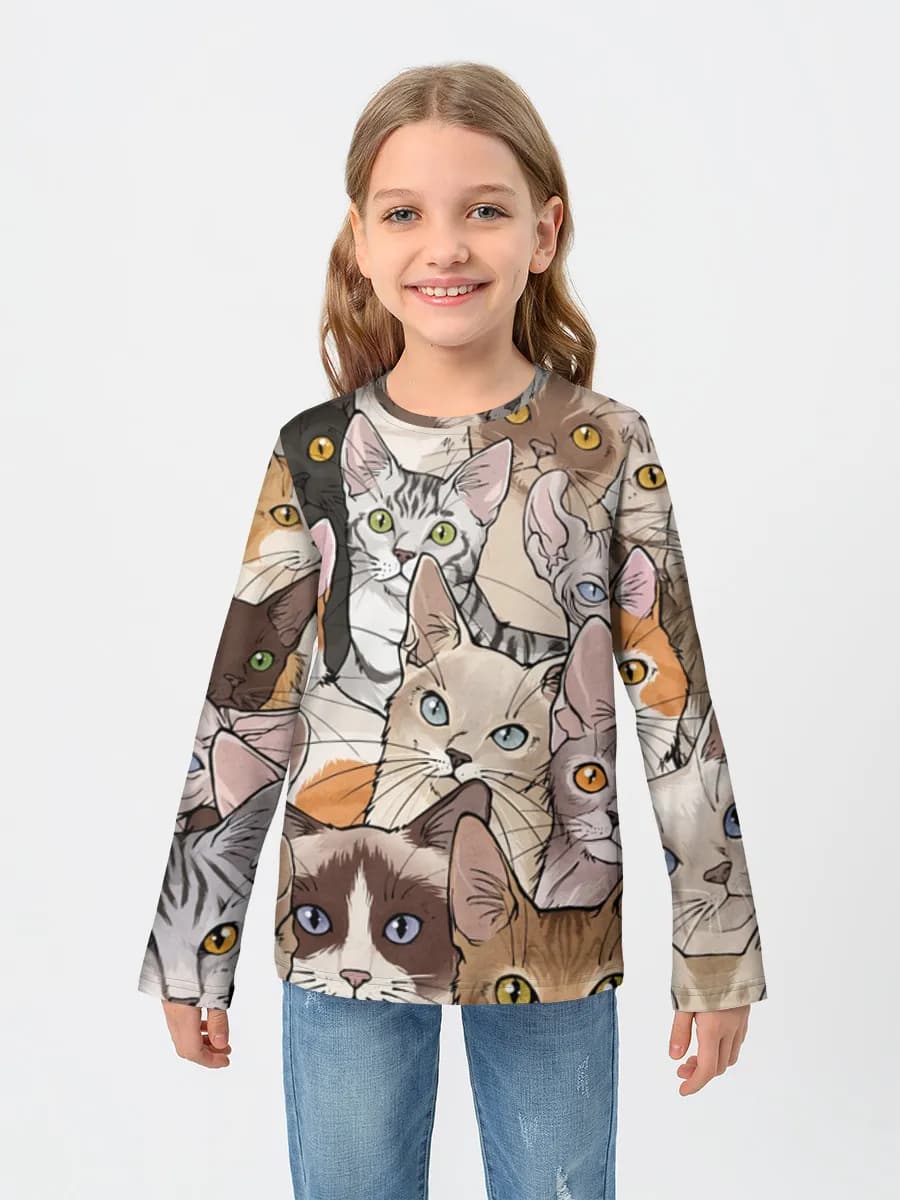 Children's cotton long sleeve shirt