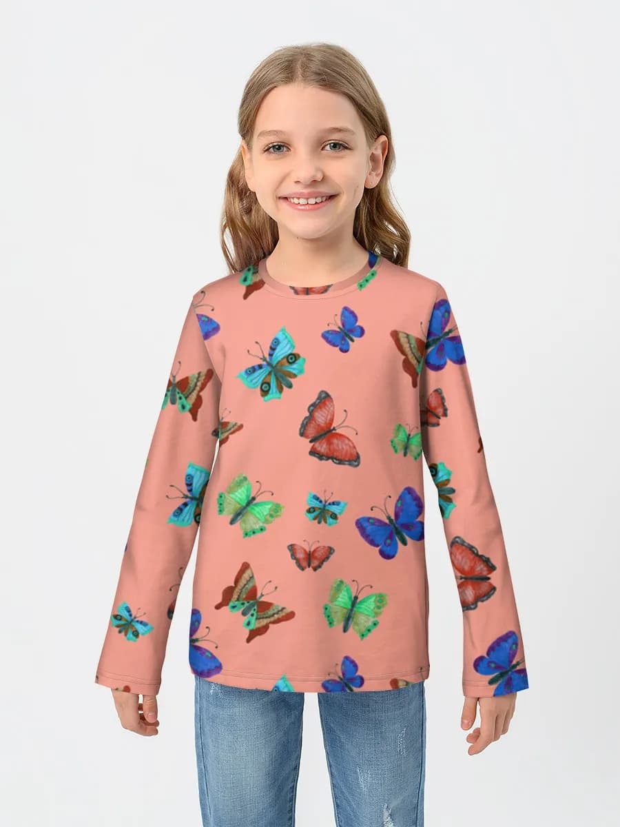 Children's cotton long sleeve shirt