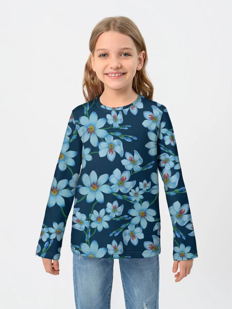 Children's cotton long sleeve shirt