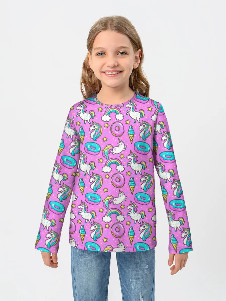 Children's cotton long sleeve shirt