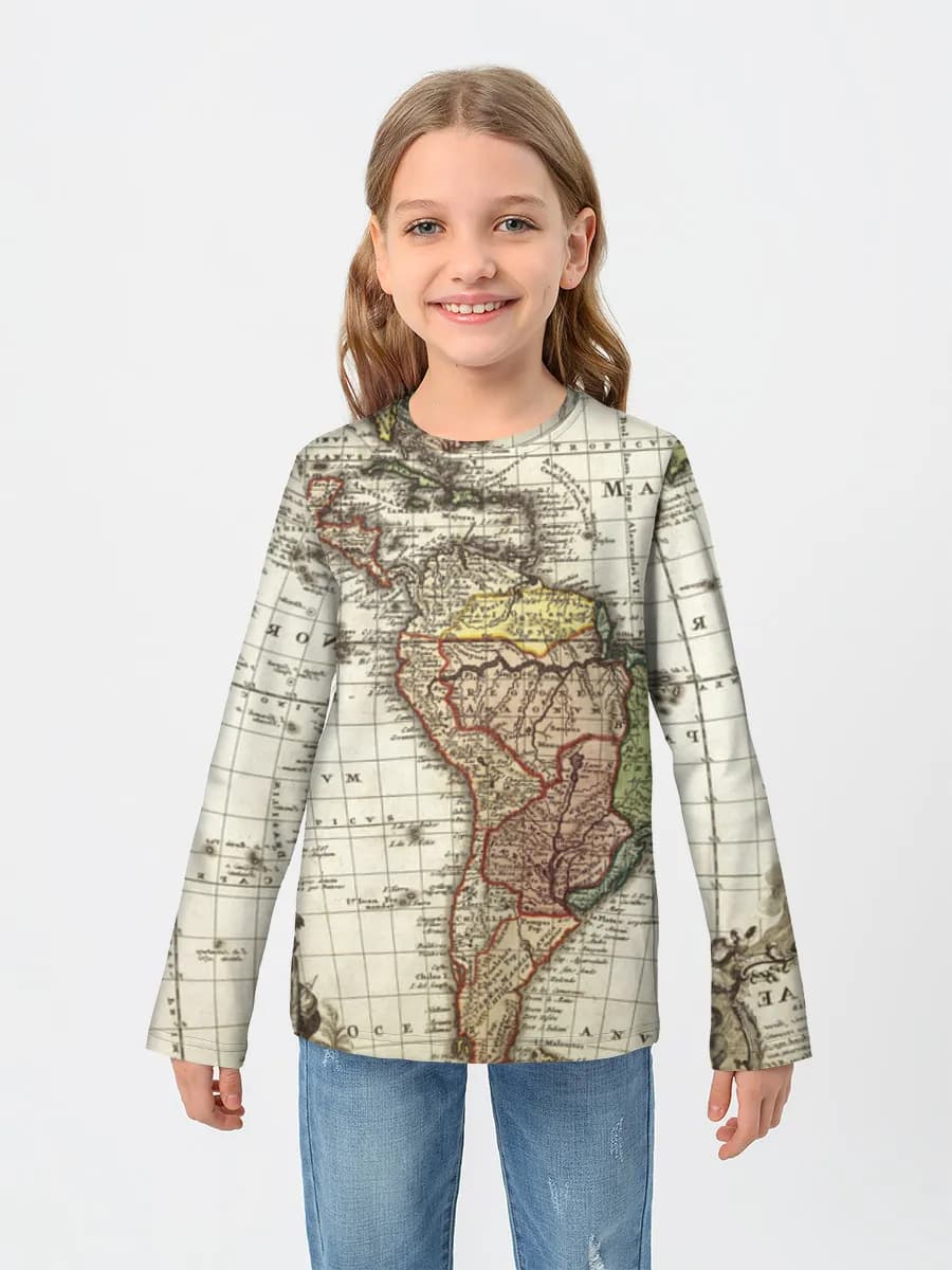 Children's cotton long sleeve shirt
