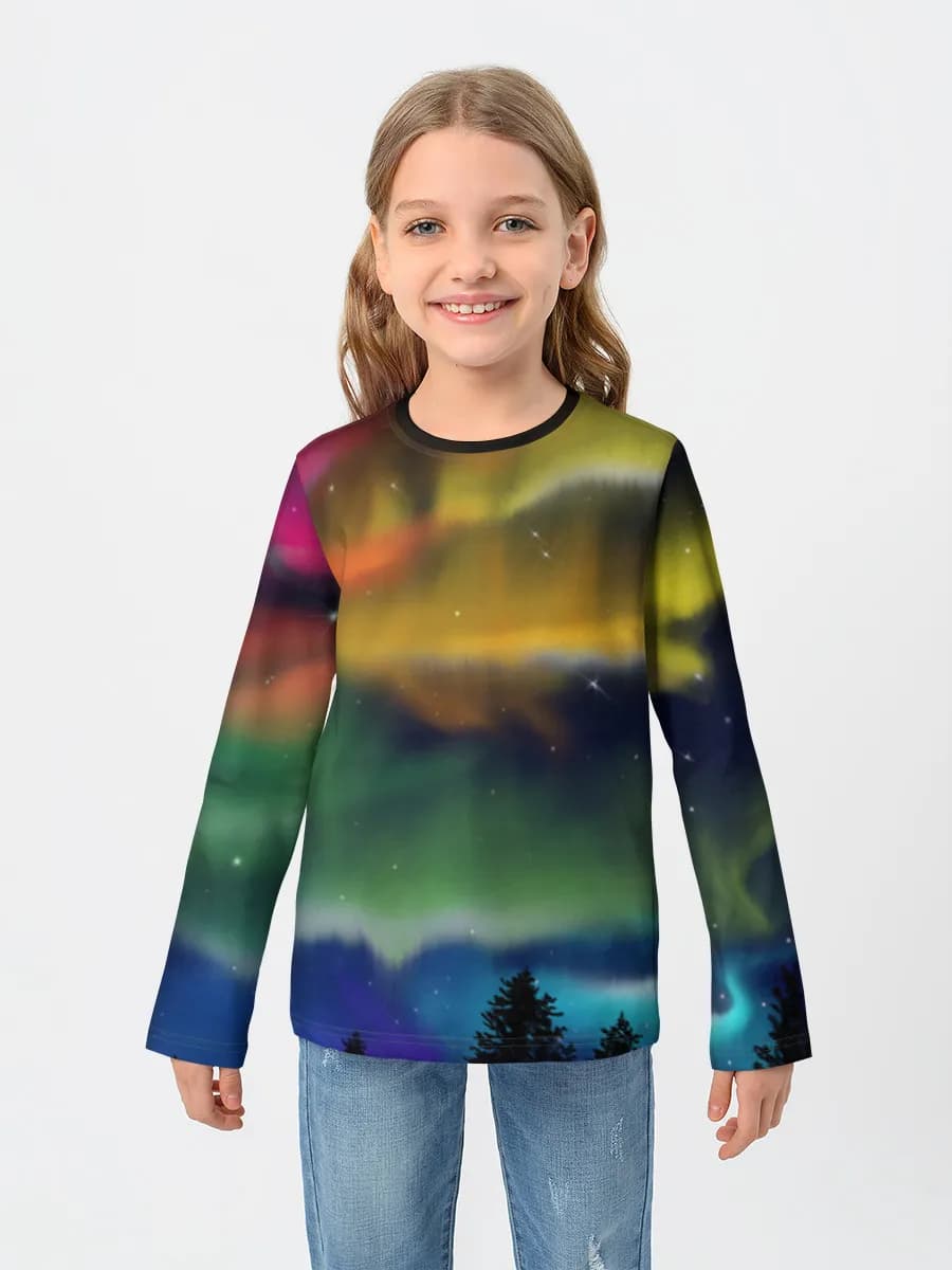 Children's cotton long sleeve shirt