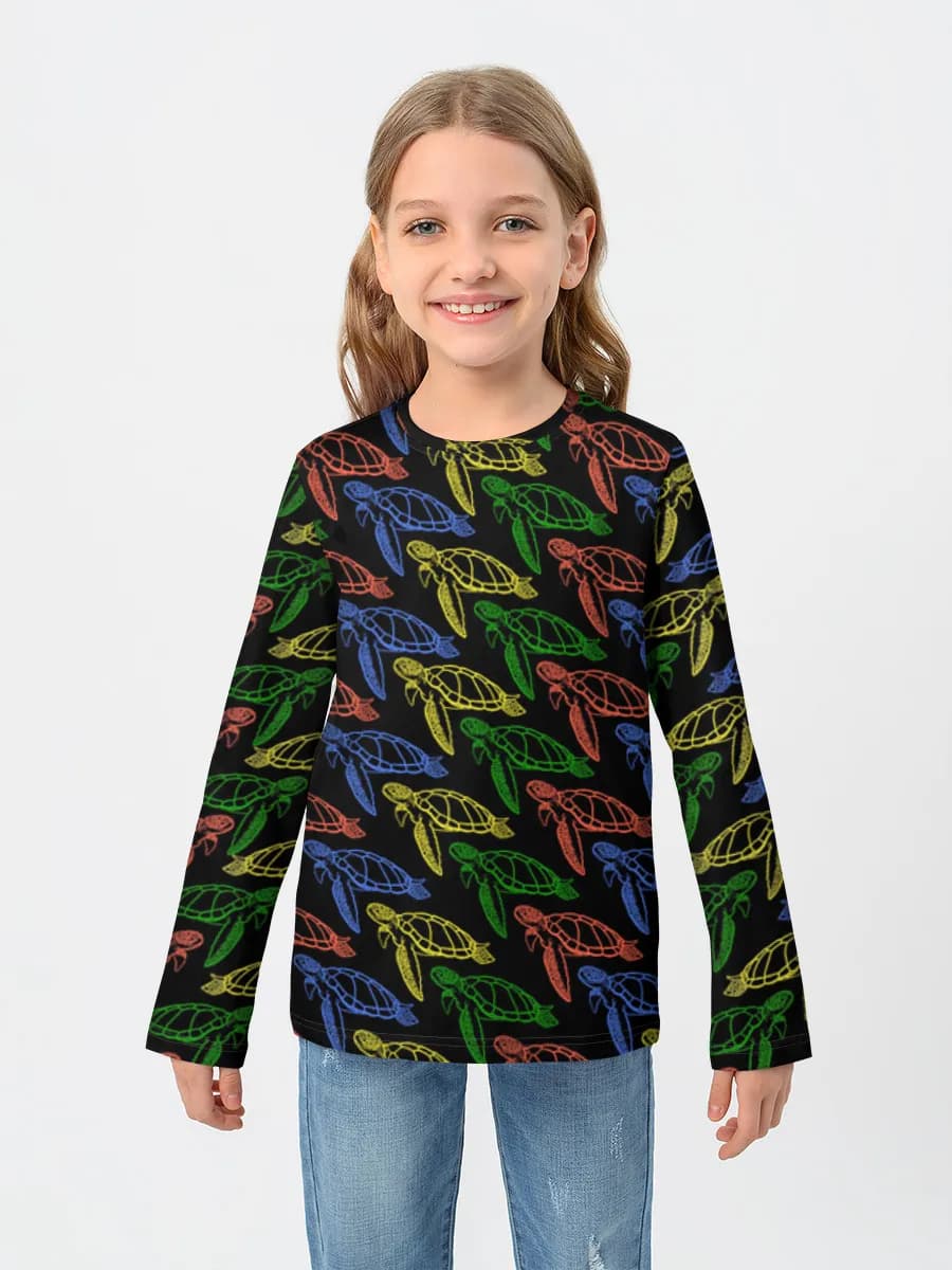 Neon Rainbow Sea Turtles