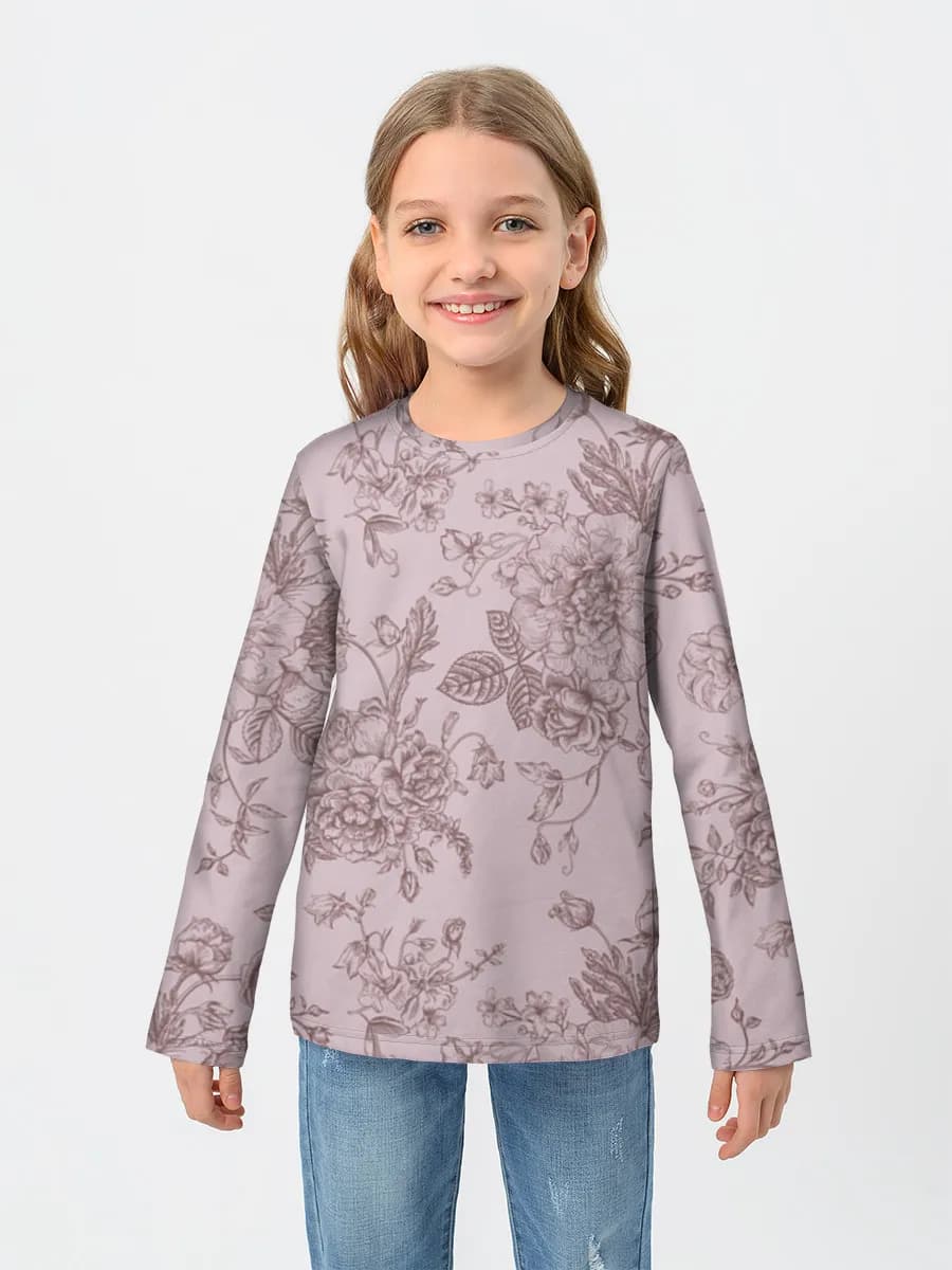 Children's cotton long sleeve shirt