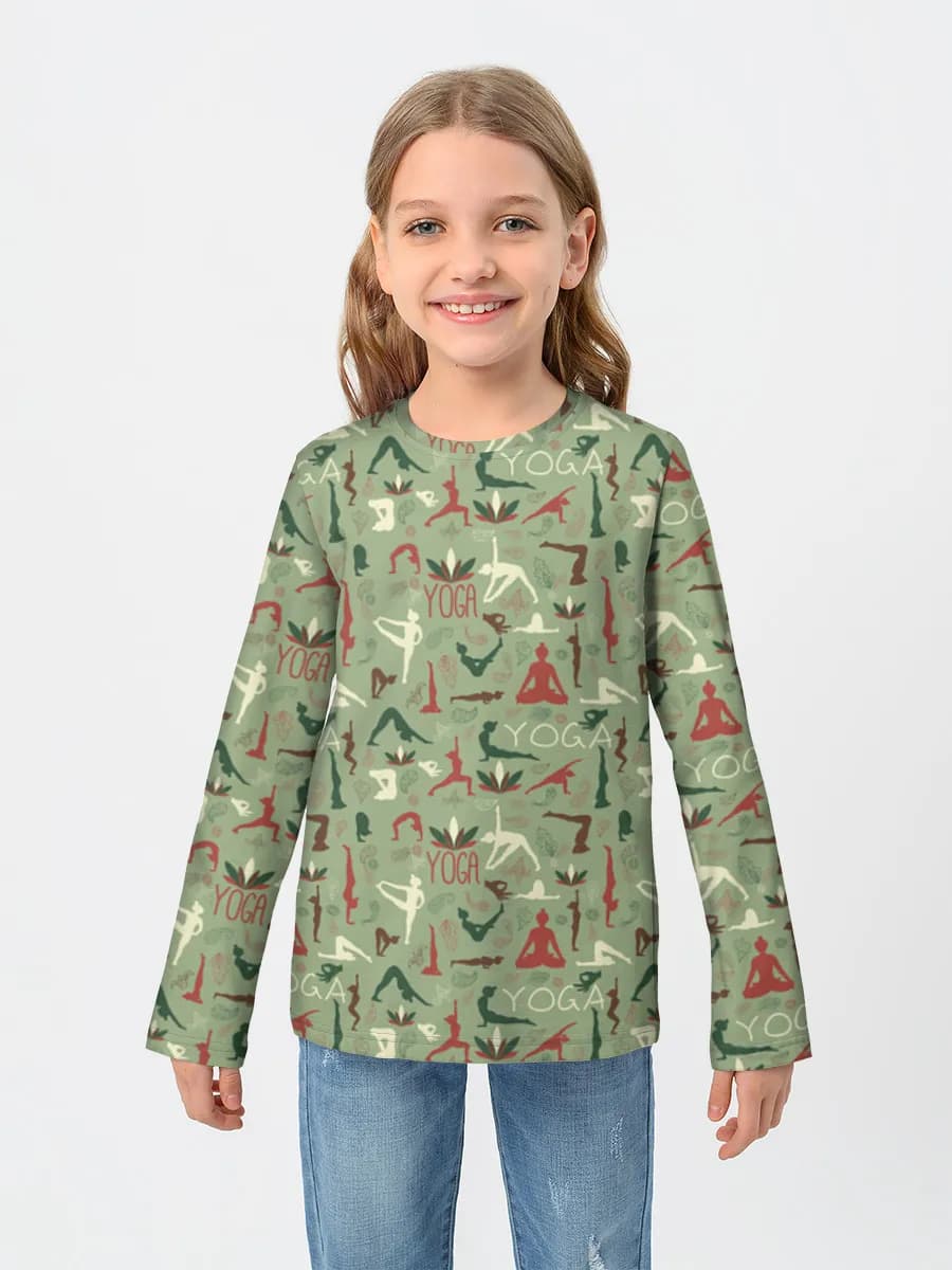 Children's cotton long sleeve shirt