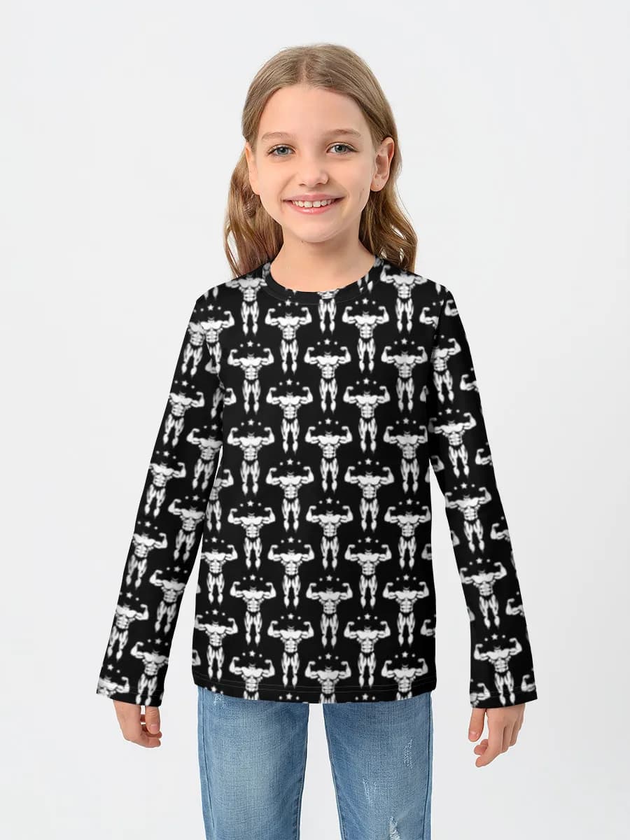 Children's cotton long sleeve shirt