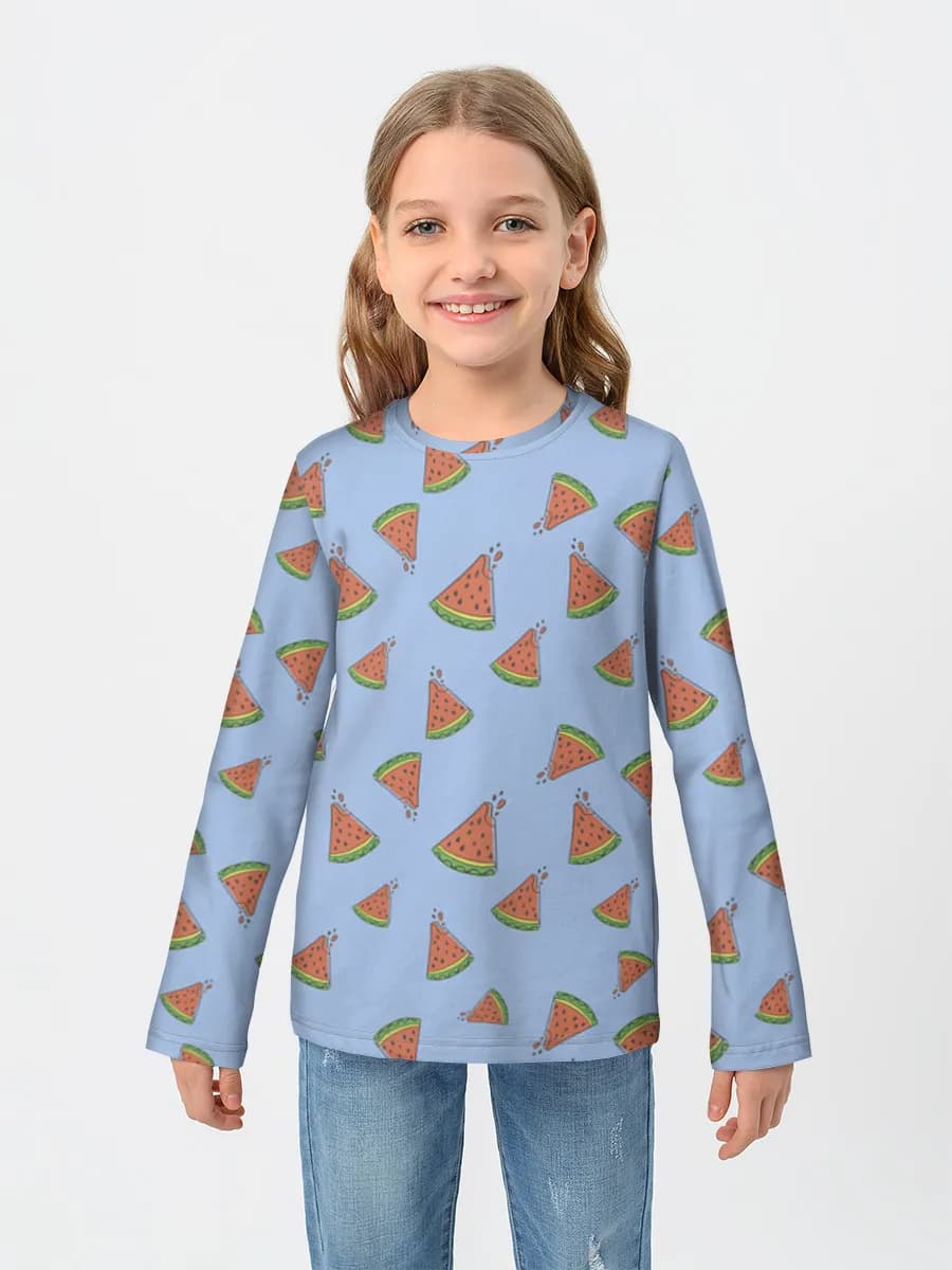 Children's cotton long sleeve shirt