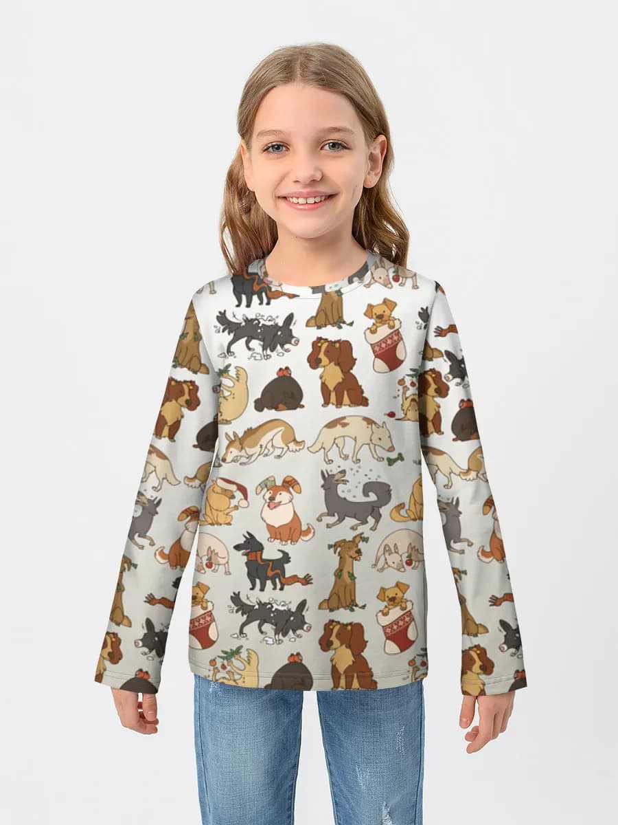 Children's cotton long sleeve shirt