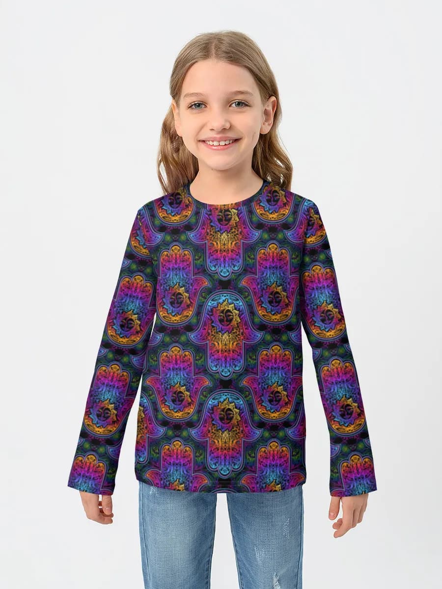 Children's cotton long sleeve shirt