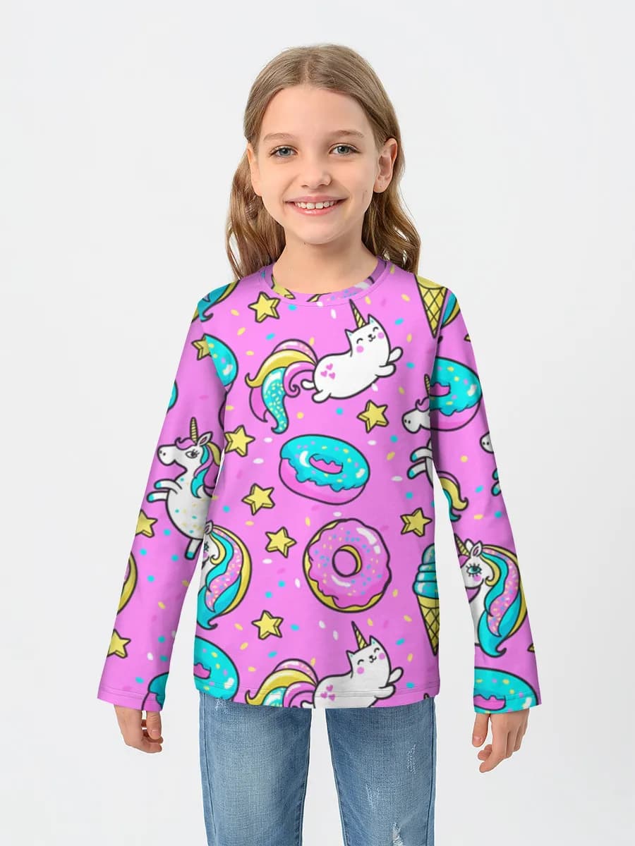 Children's cotton long sleeve shirt