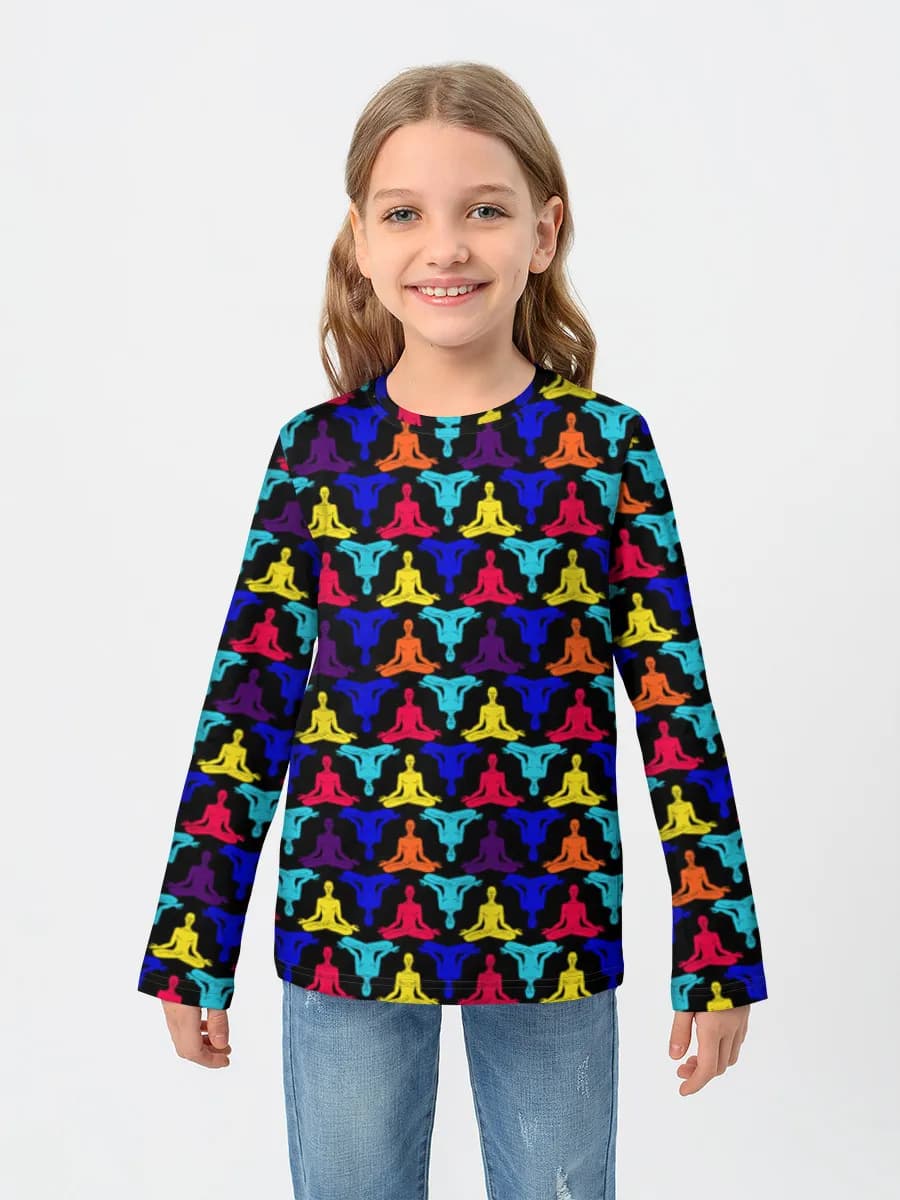 Children's cotton long sleeve shirt