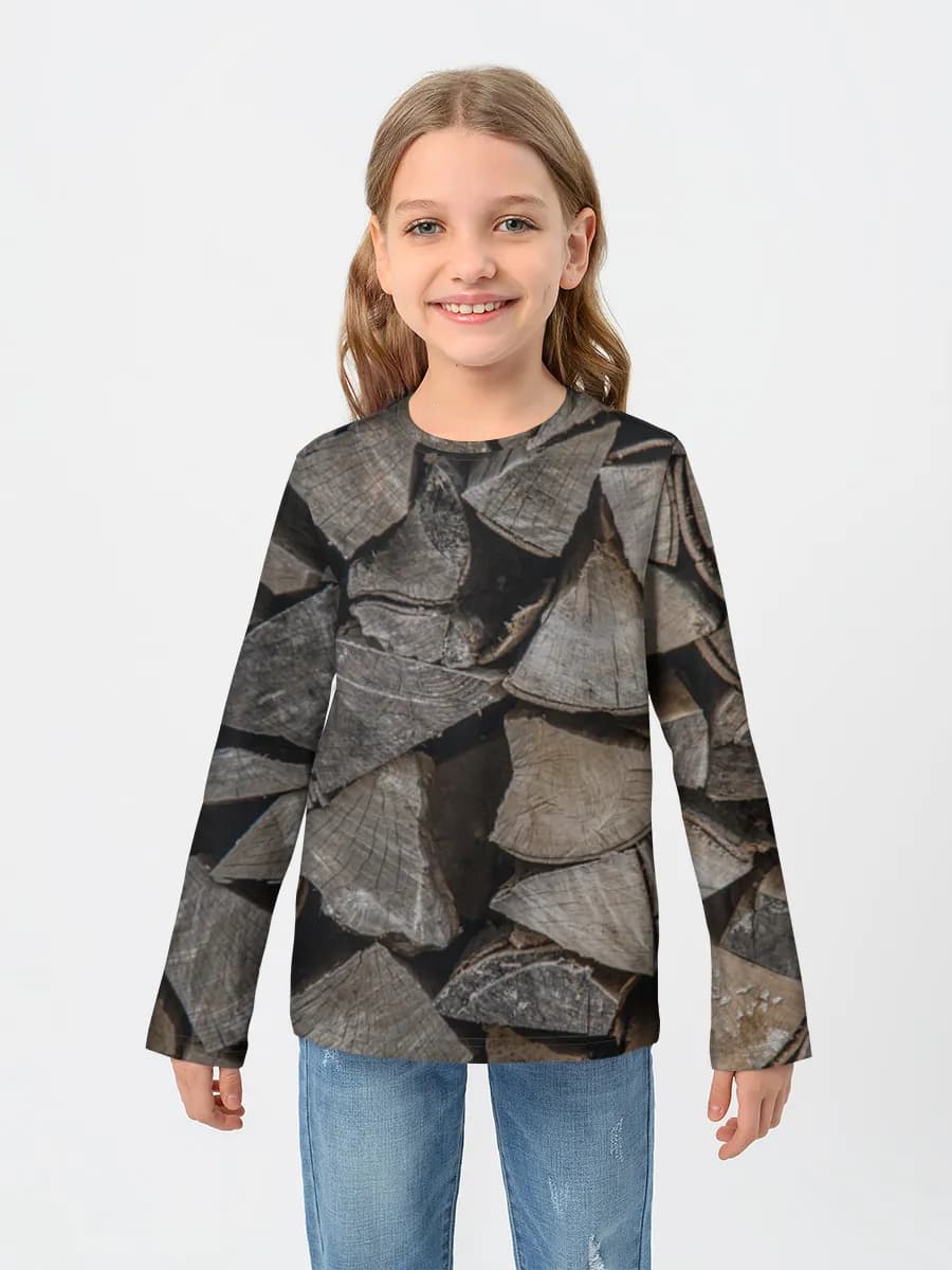 Children's cotton long sleeve shirt