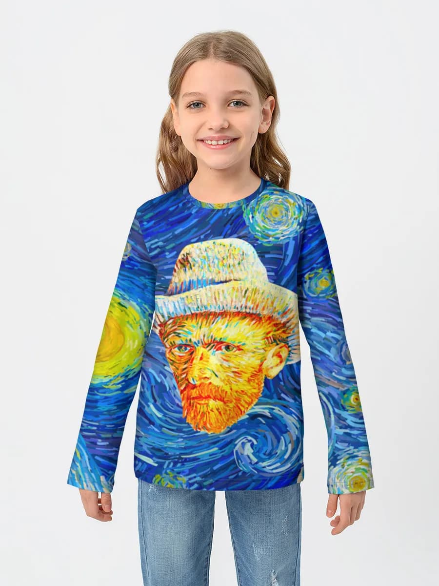 Swirling Starry Cowboy Portrait