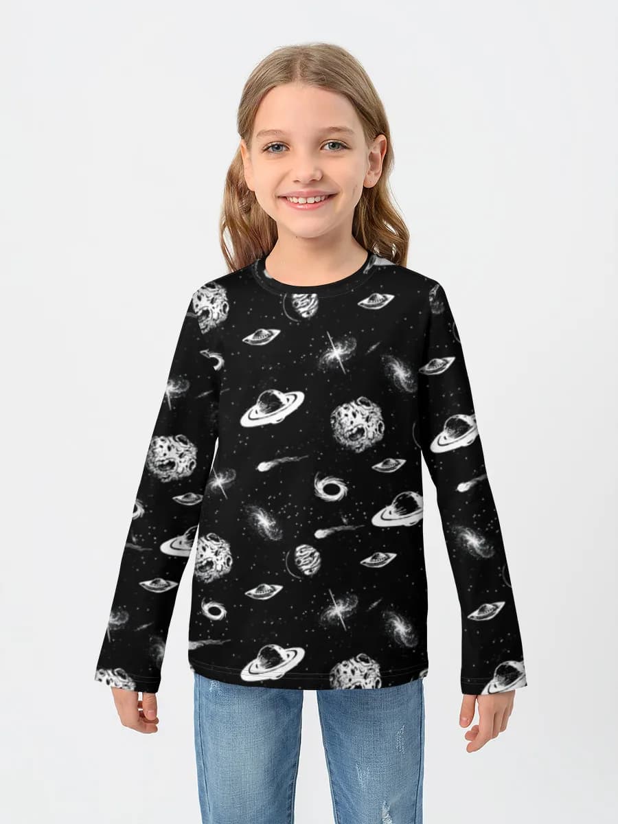 Children's cotton long sleeve shirt