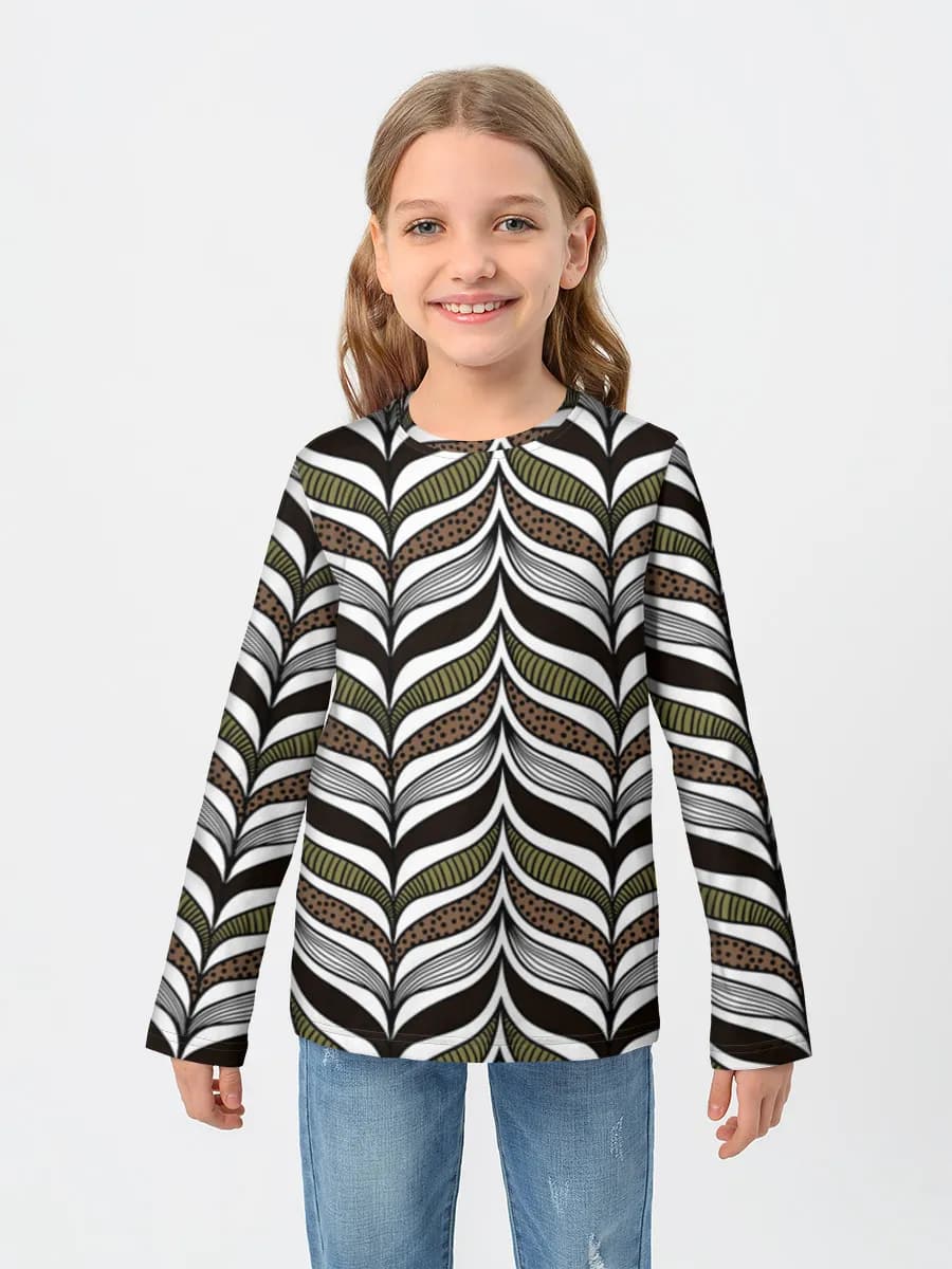 Children's cotton long sleeve shirt