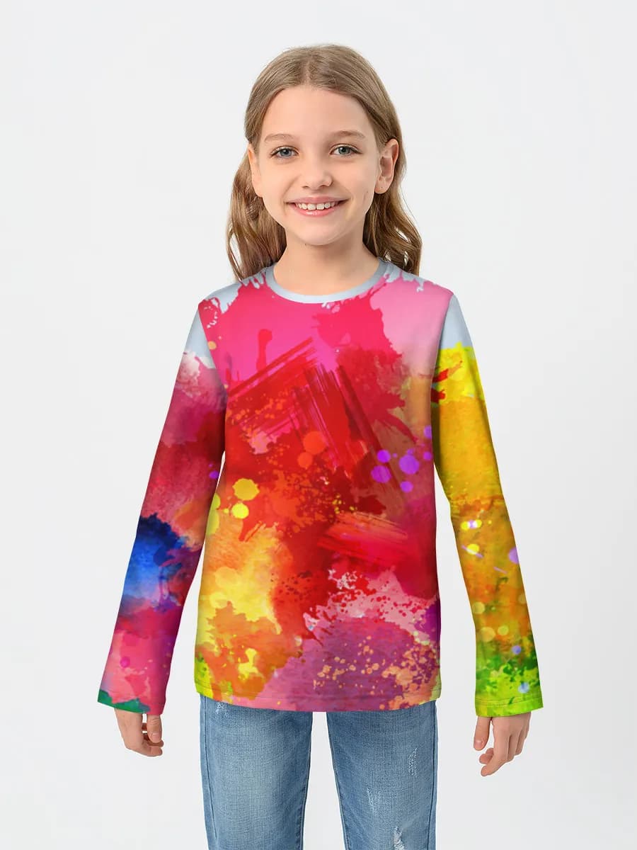 Children's cotton long sleeve shirt
