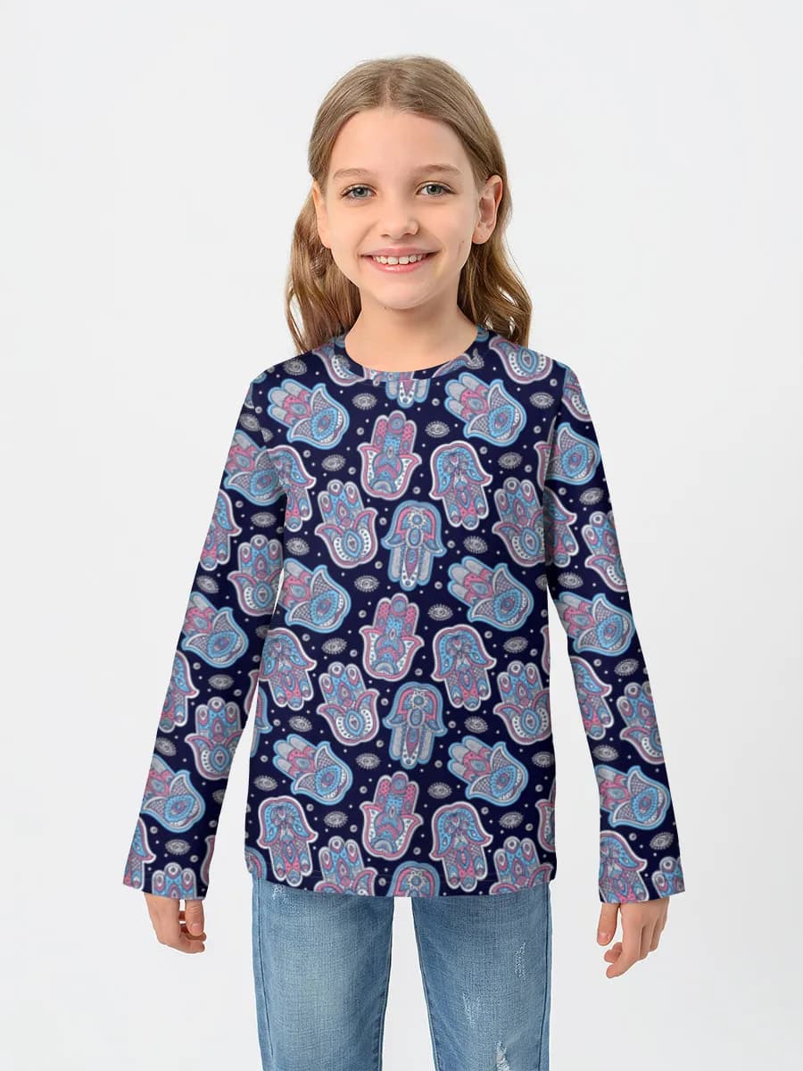 Children's cotton long sleeve shirt