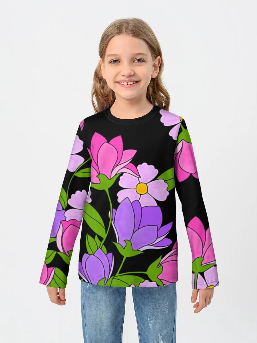 Children's cotton long sleeve shirt