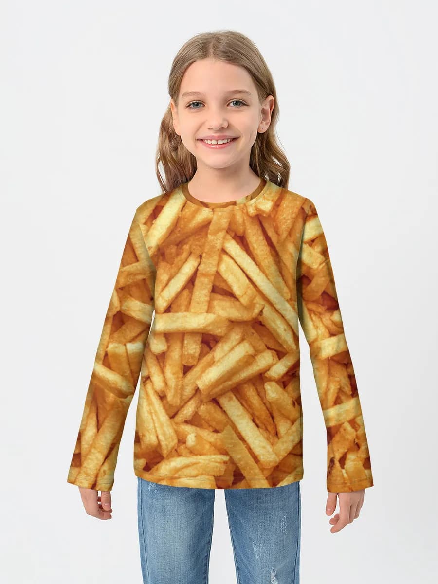 Children's cotton long sleeve shirt