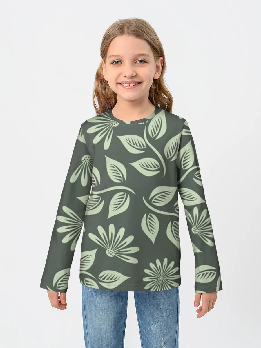 Children's cotton long sleeve shirt