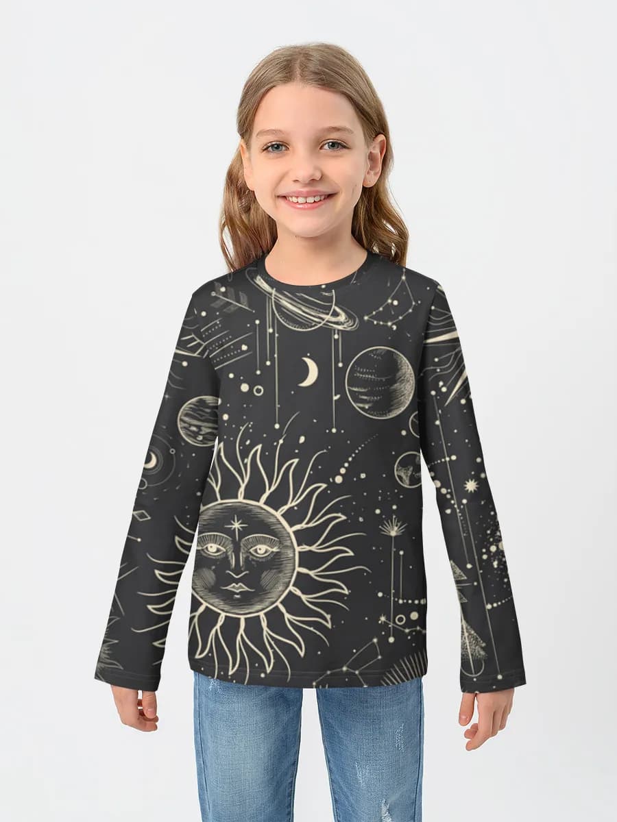 Children's cotton long sleeve shirt