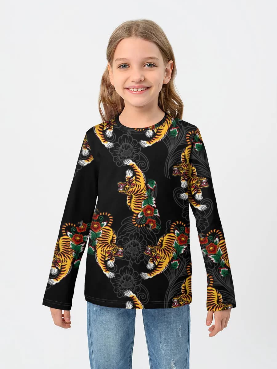 Children's cotton long sleeve shirt