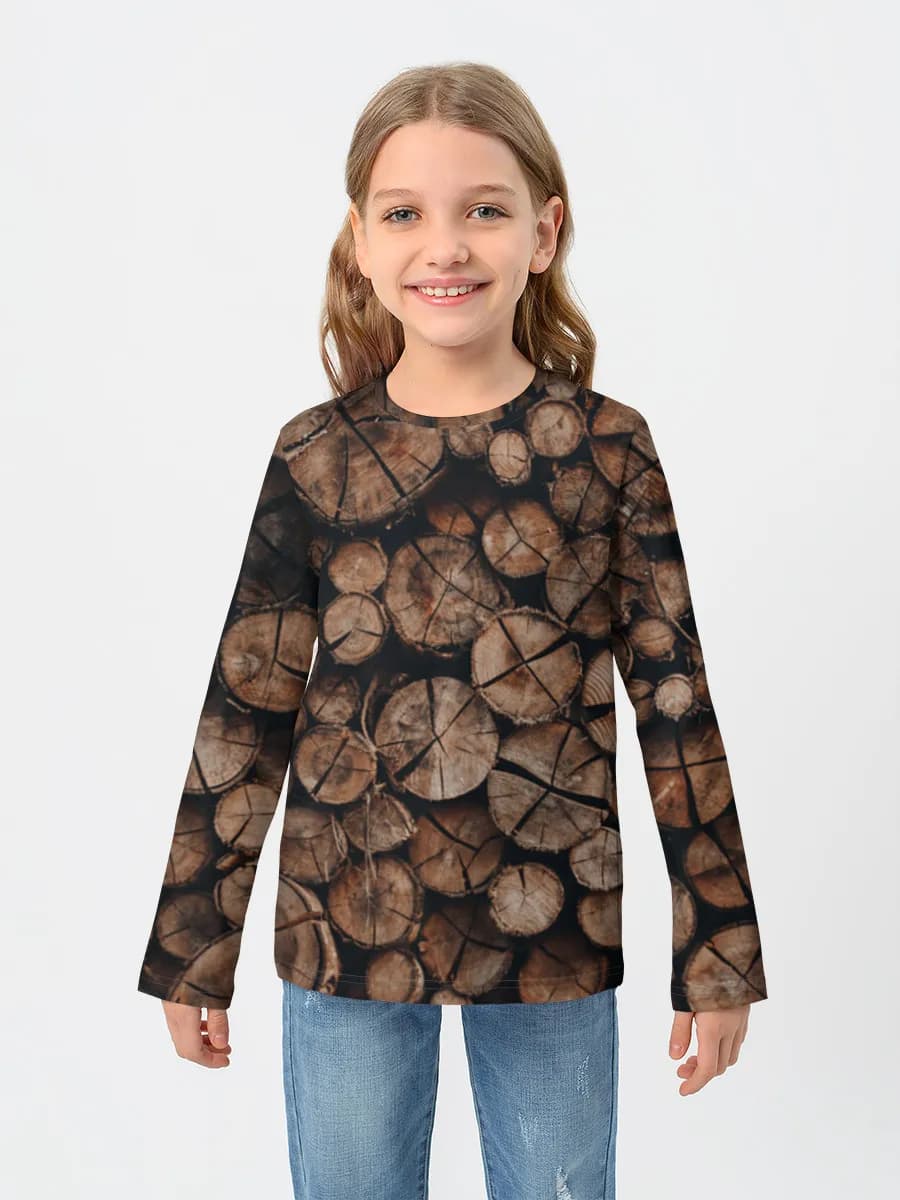 Children's cotton long sleeve shirt