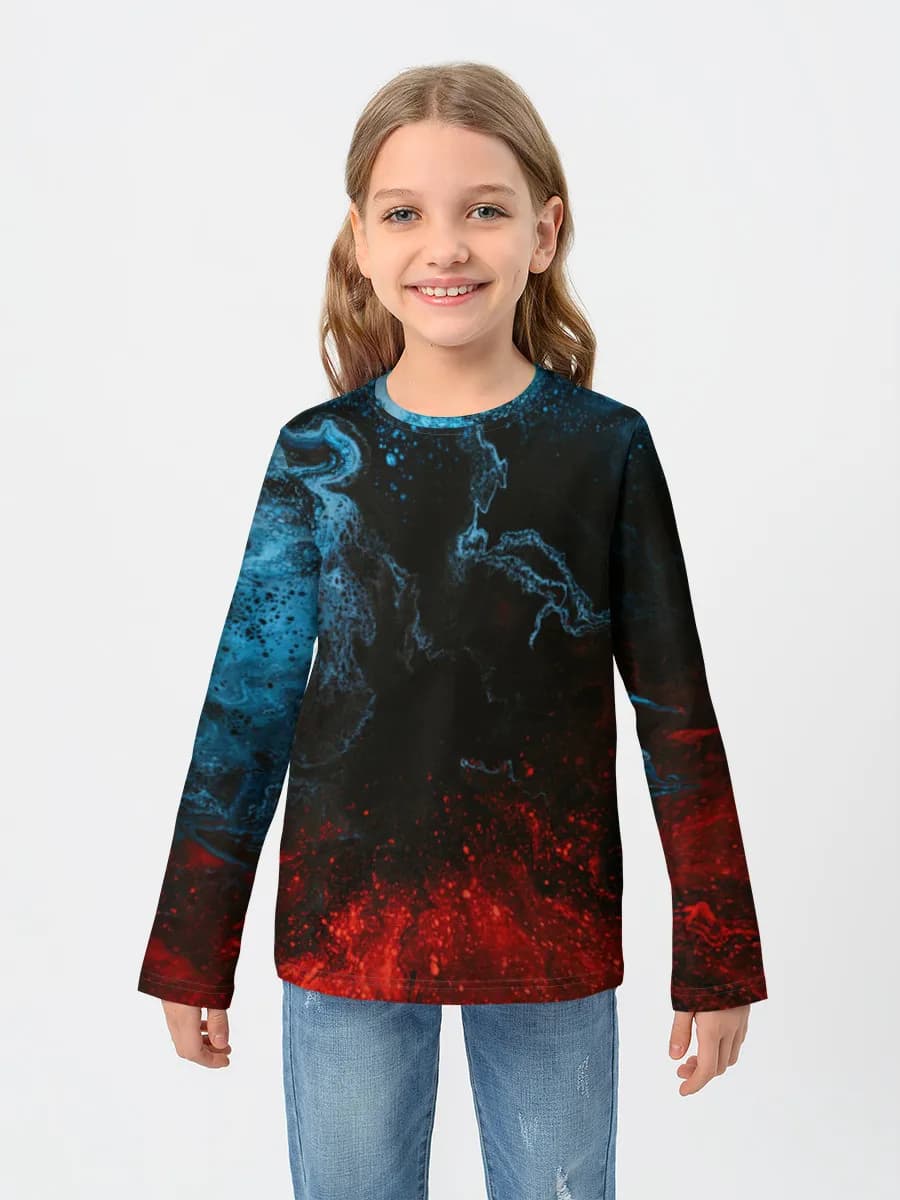 Children's cotton long sleeve shirt