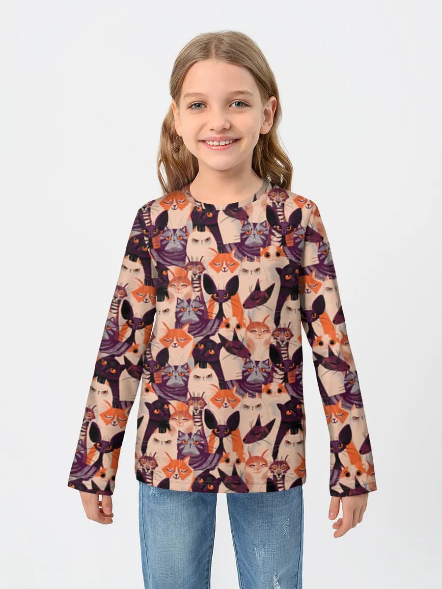 Children's cotton long sleeve shirt