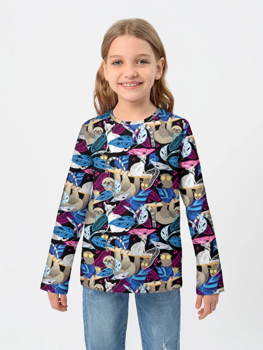 Children's cotton long sleeve shirt