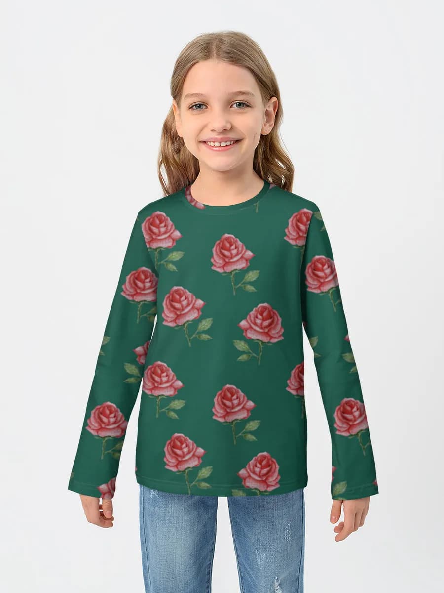 Children's cotton long sleeve shirt