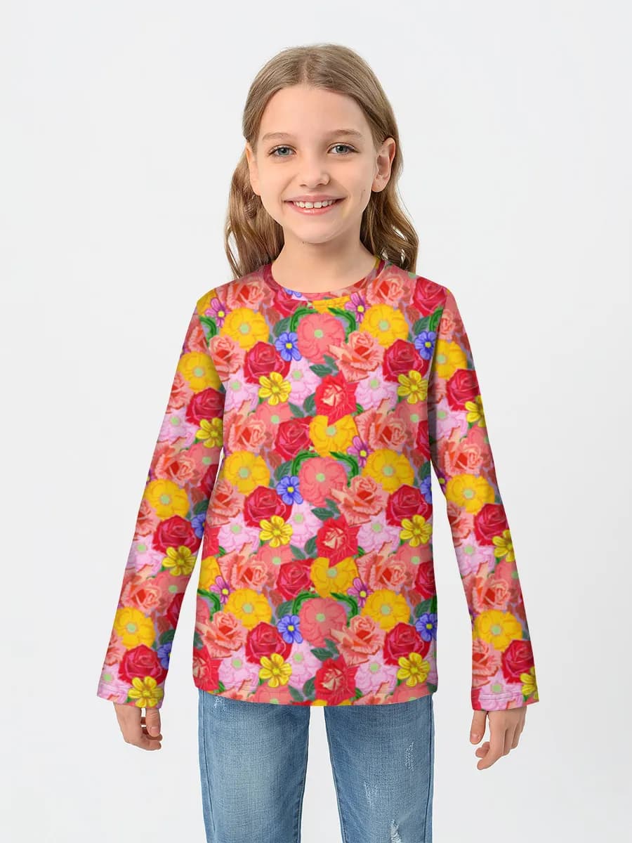 Children's cotton long sleeve shirt