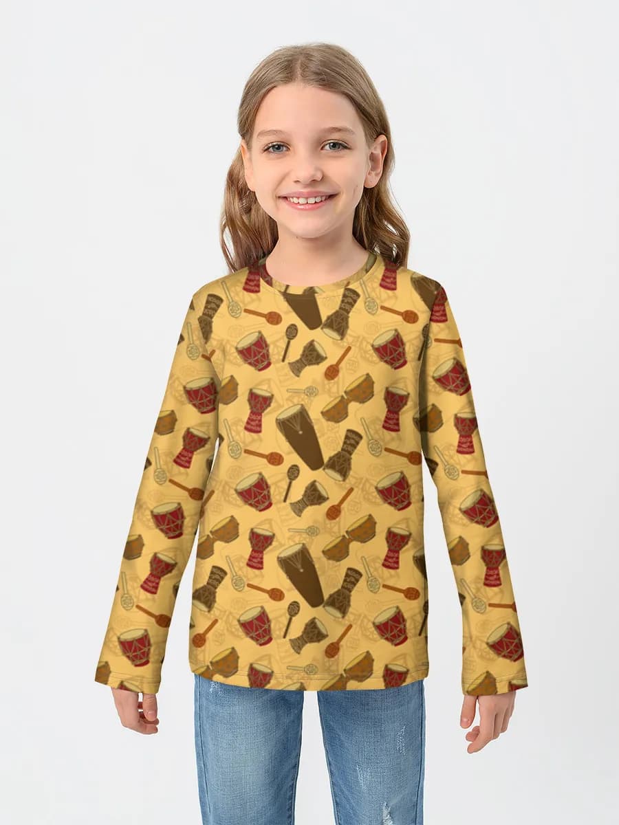 Children's cotton long sleeve shirt