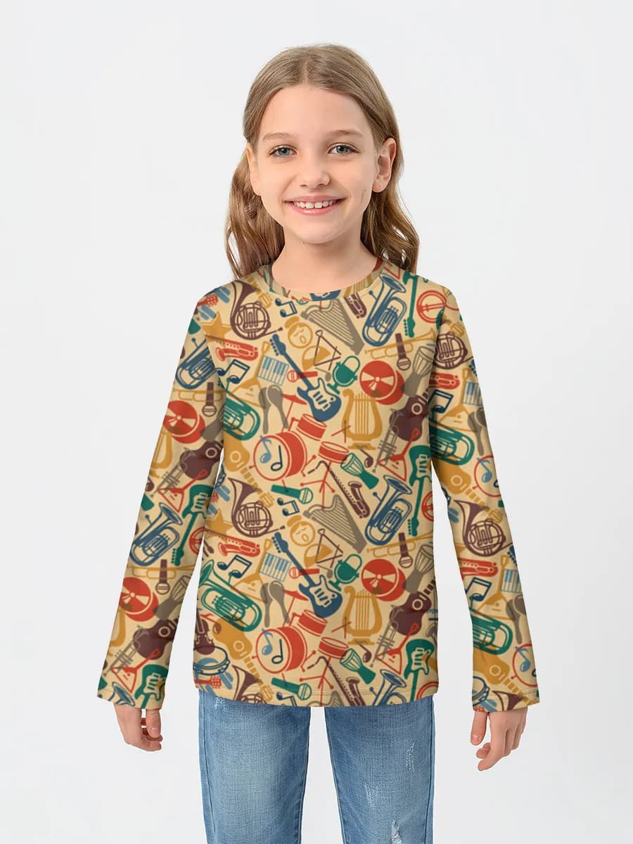 Children's cotton long sleeve shirt