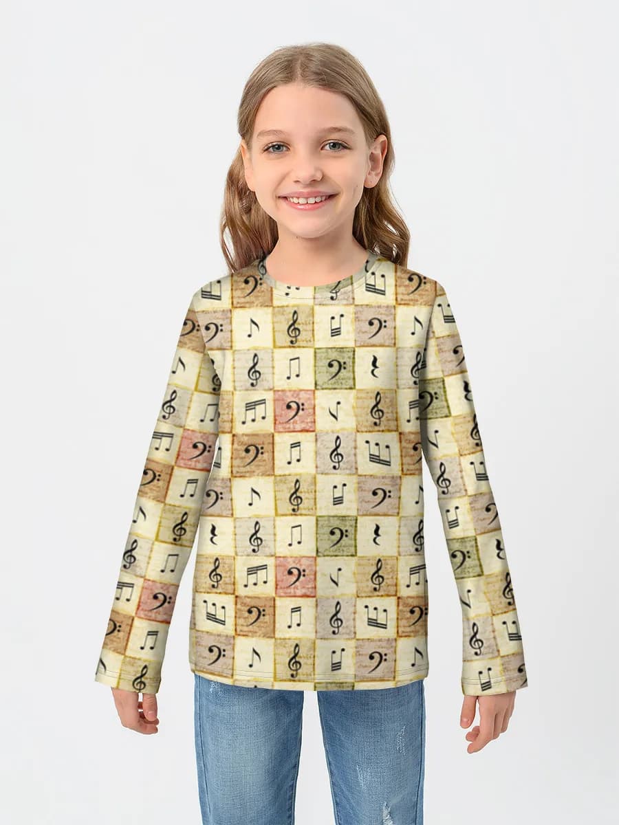 Children's cotton long sleeve shirt