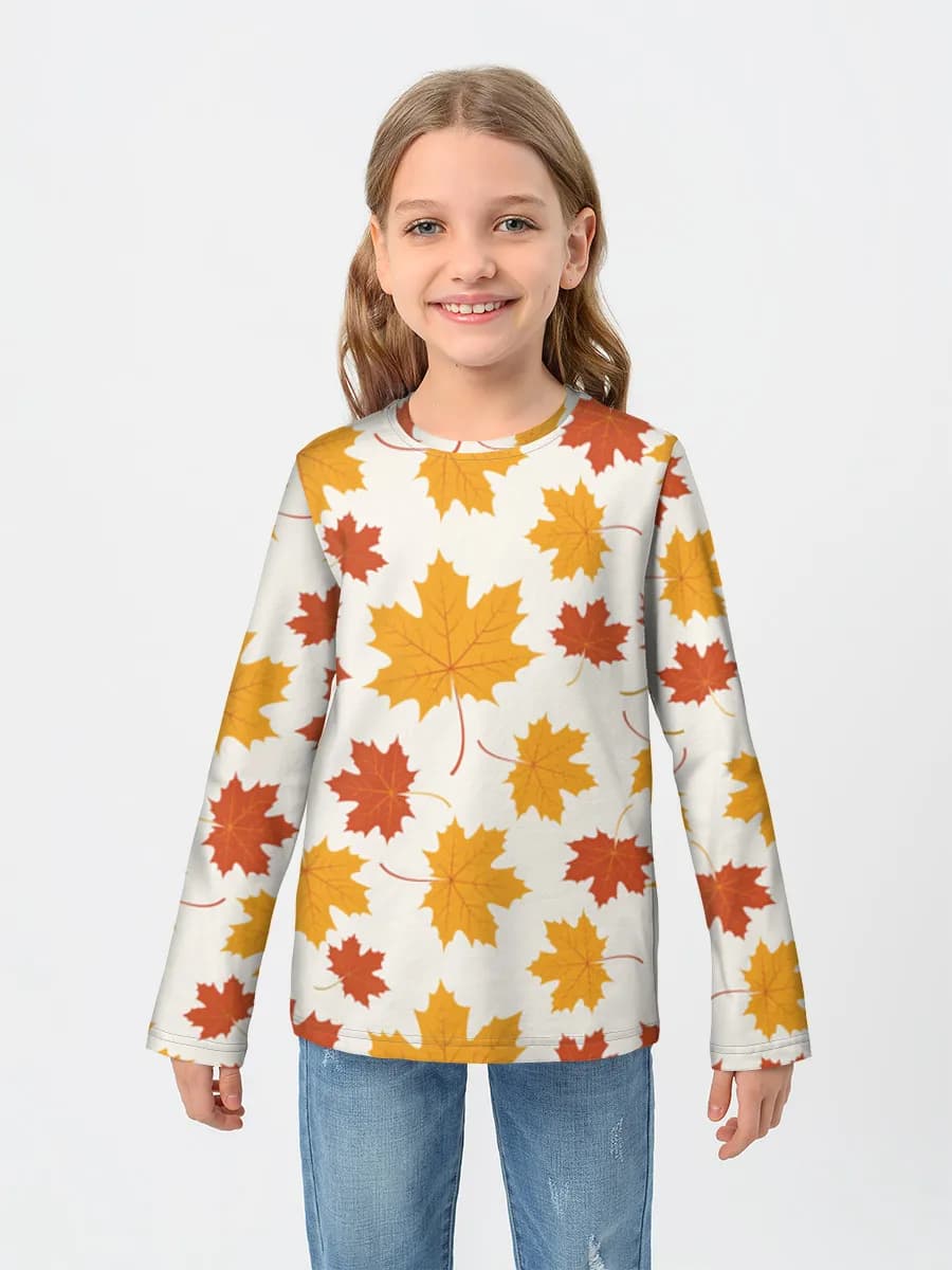 Children's cotton long sleeve shirt