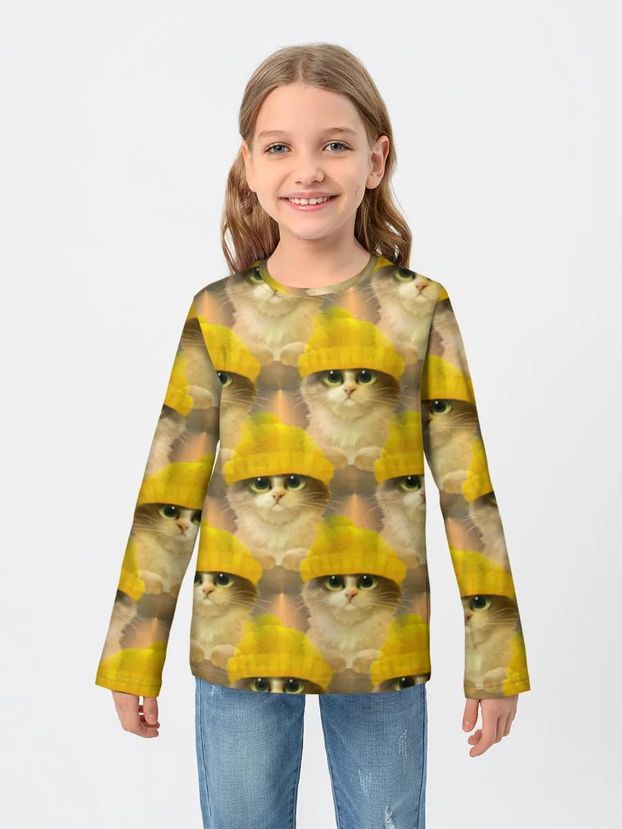 Children's cotton long sleeve shirt