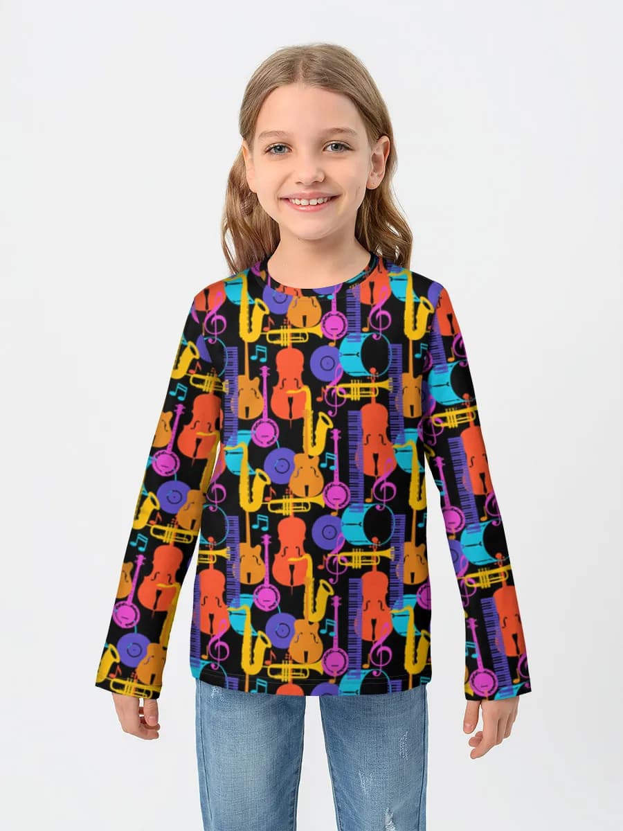 Children's cotton long sleeve shirt